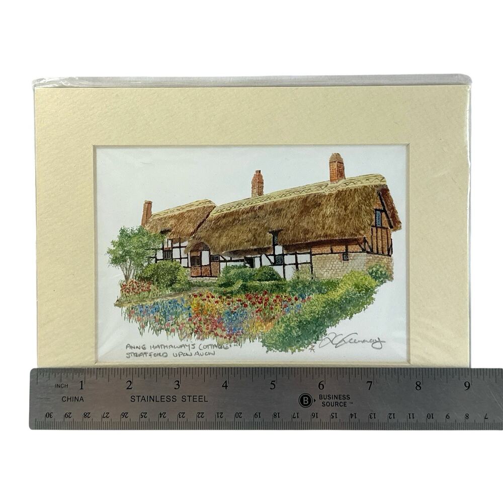 Zoe Kenway Anne Hathaway’s Cottage Stratford England Art Print 9x7 Matted - Picture 5 of 10